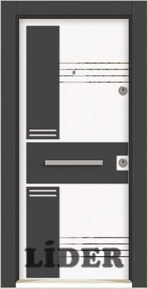LİDER 113 PVC Kabartma çelik kapı