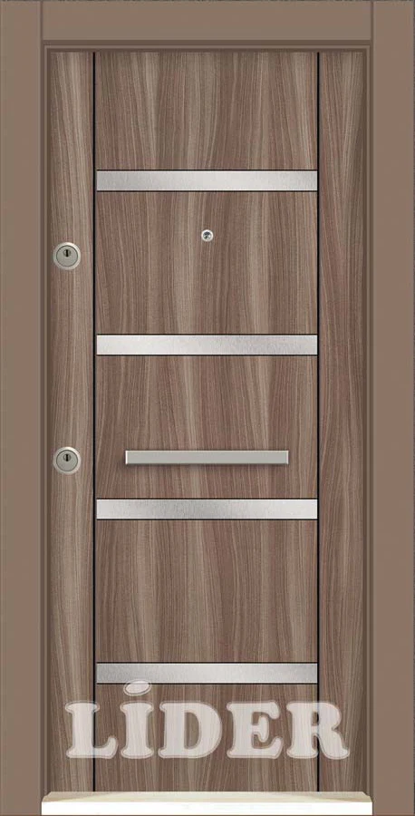 LİDER 801 Kromlu Laminoks çelik kapı