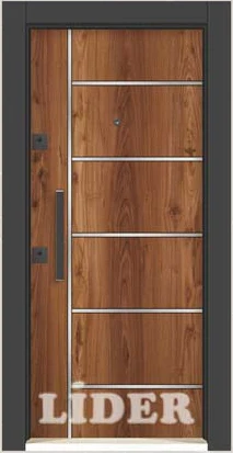 LİDER 813 Kromlu Laminoks çelik kapı